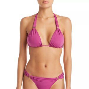 ViX Paula Hermanny Bia Tube Bikini Top Fuchsia | Adjustable Tie Neck & Back